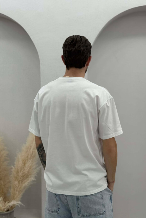 AUTHENTIC FRONT WRITTINGS MEN T-SHIRT WHITE-E BARDHE - 4