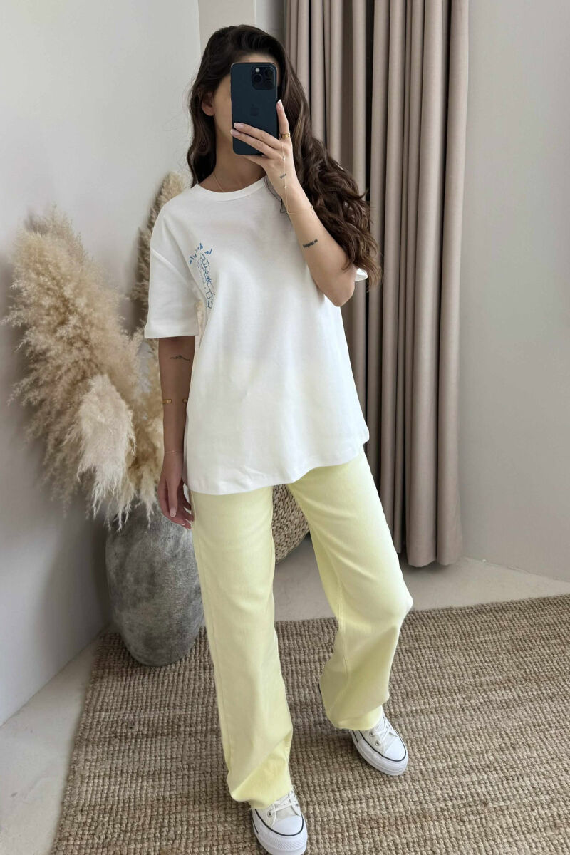 BACK DESIGN AND FRONT IMAGE WOMEN T-SHIRT WHITE-E BARDHE - 4
