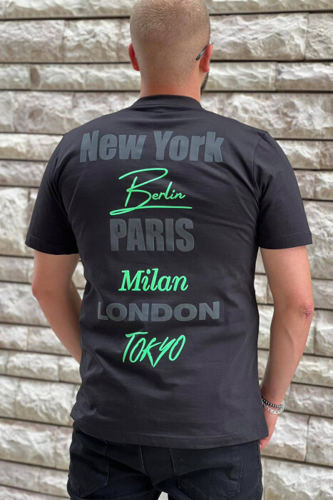 BACK DESIGN MEN T-SHIRT BLACK/ E ZEZE - 3