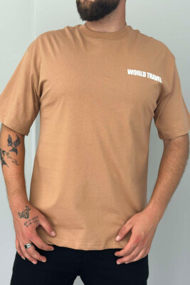 BACK DESIGN MEN T-SHIRT BROWN/KAFE 