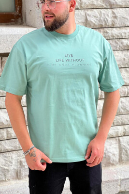 BACK IMAGE DESIGN MEN T-SHIRT MINT/MENTE 