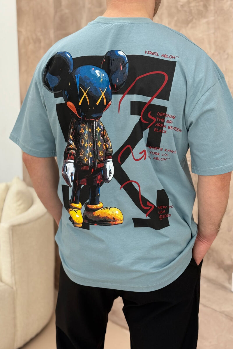 BACK IMAGE DESING MEN T-SHIRT MINT/MENTE - 3