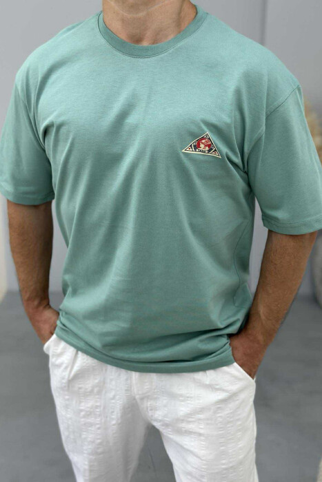 BACK IMAGE ROUND NECK MEN T-SHIRT MINT/MENTE - 2