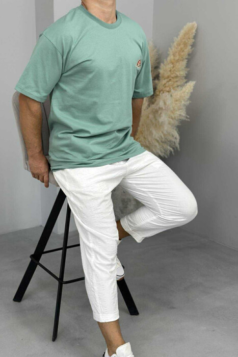 BACK IMAGE ROUND NECK MEN T-SHIRT MINT/MENTE - 4