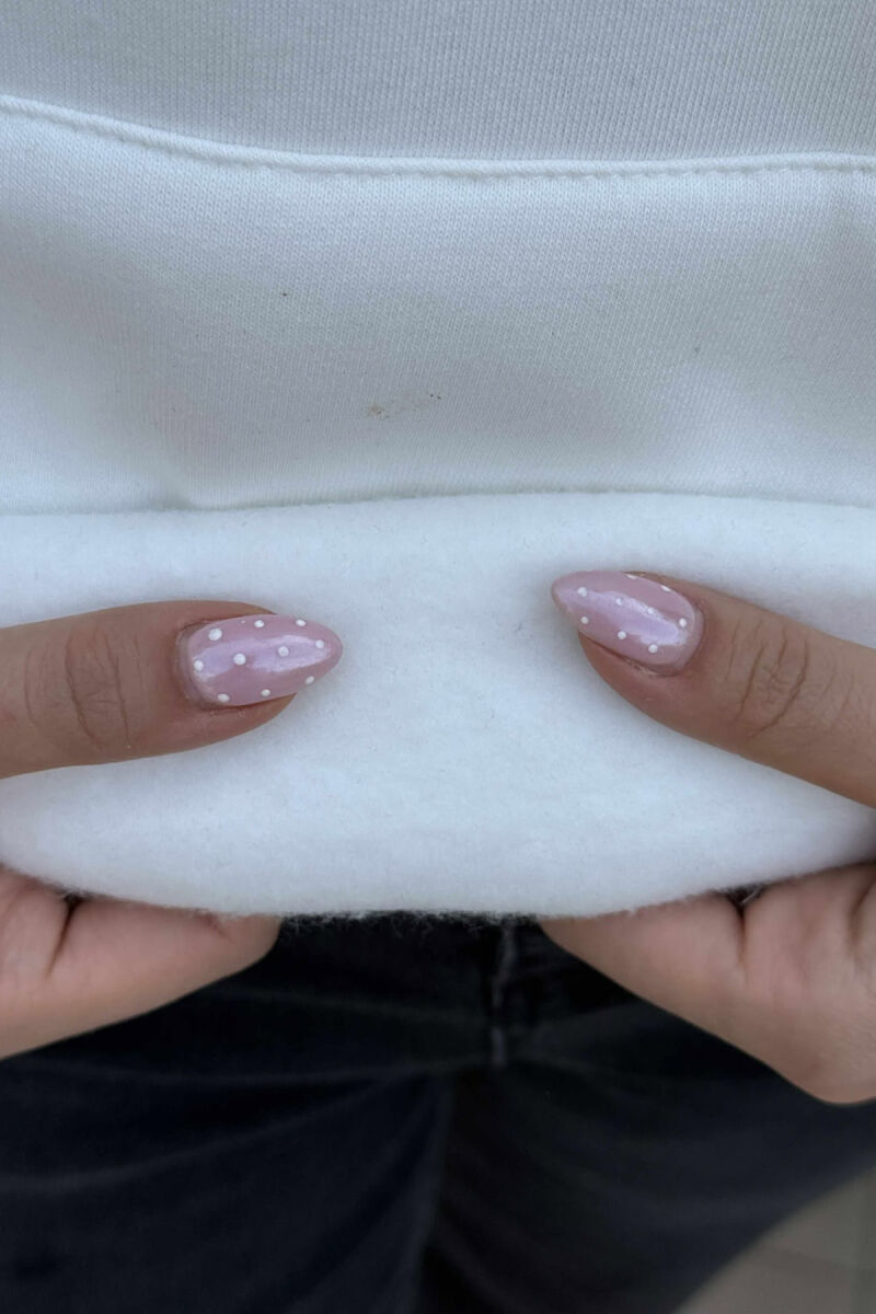 BACK IMAGE & WRITTINGS FLUFFY WOMEN HOODIE WHITE-E BARDHE - 4