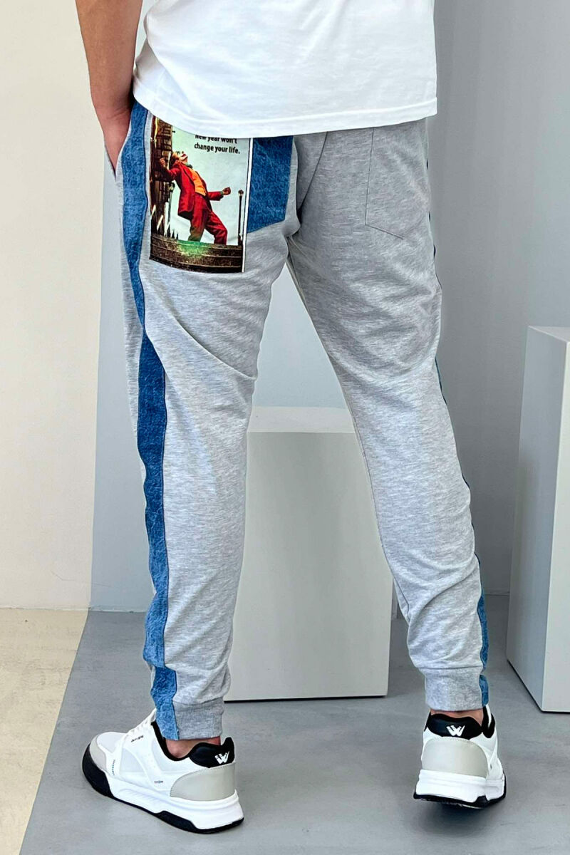 BACK JOKER IMAGE MEN SWEATPANTS GREY/GRI - 5