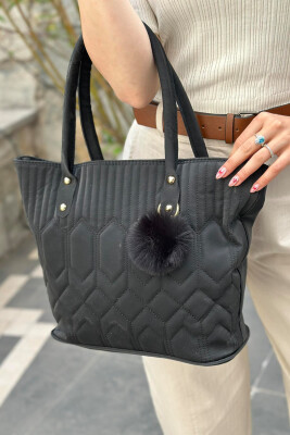 BAG WITH FLUFFY CHAIN WOMAN BLACK/ E ZEZE 