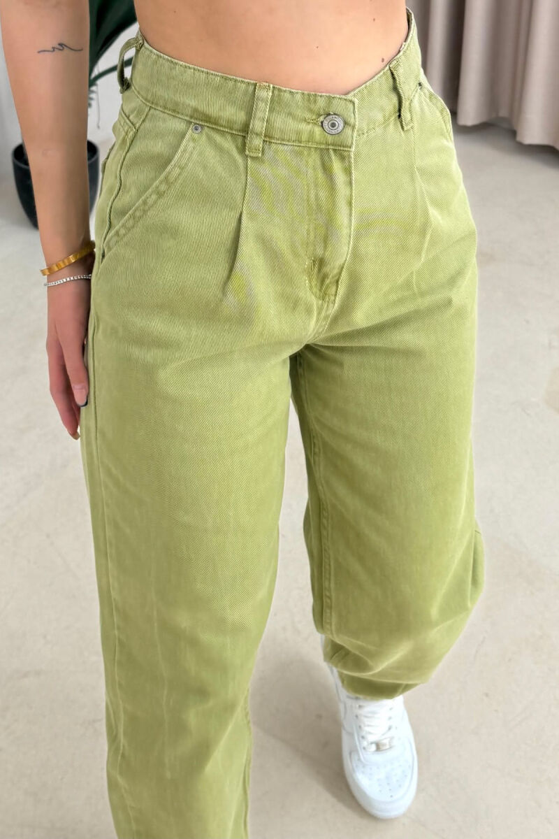 BALLON ONE COLOR WOMAN JEANS LIGHT GREEN/JEZB - 4