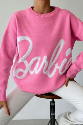 BARBIE FRONT WRITTING WOMEN SWEATER PINK/ROZE 