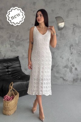 BEACH WOMAN DRESS CREAM/KREM 