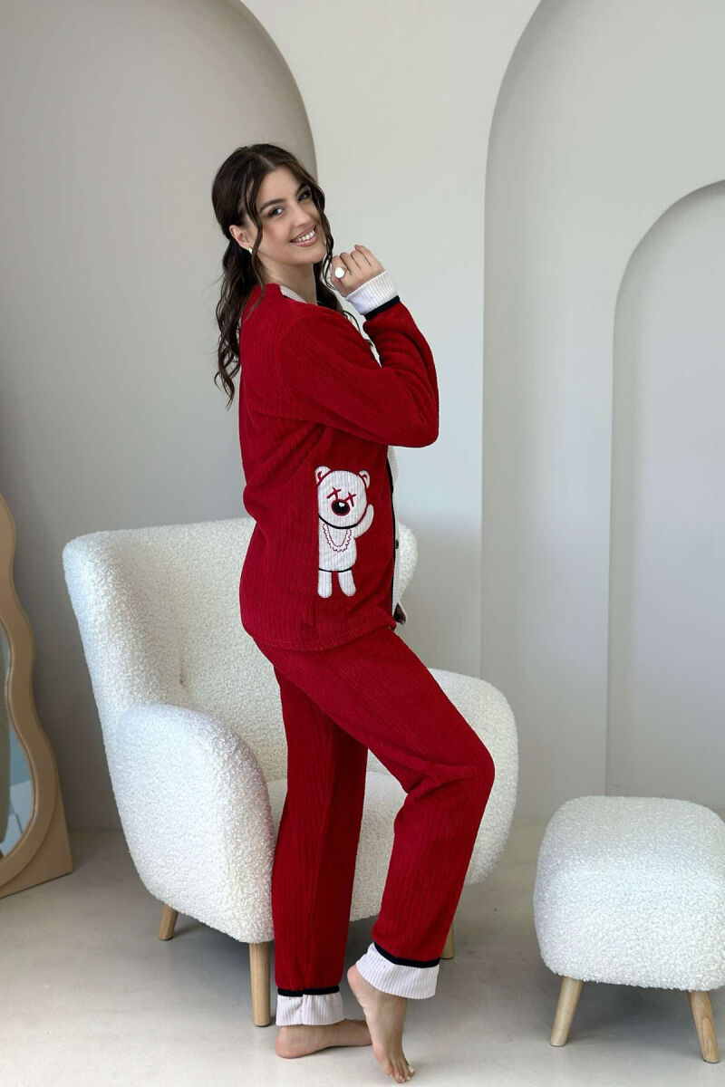 BEAR LOGO WOMEN PYJAMAS RED/E KUQE - 4