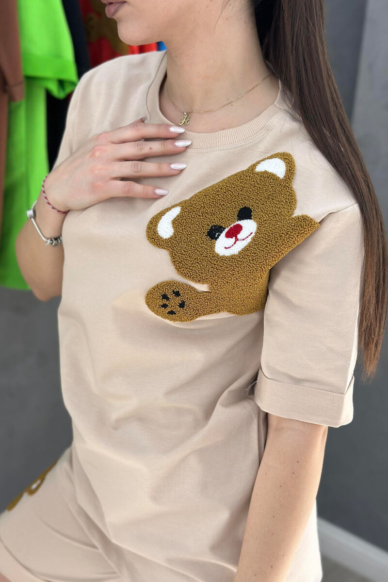 BEAR ONE COLOR COTTON SET BEIGE/BEZHE - 2