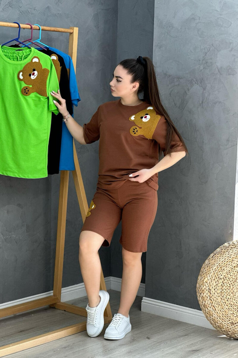 BEAR ONE COLOR COTTON SET BROWN/KAFE - 4