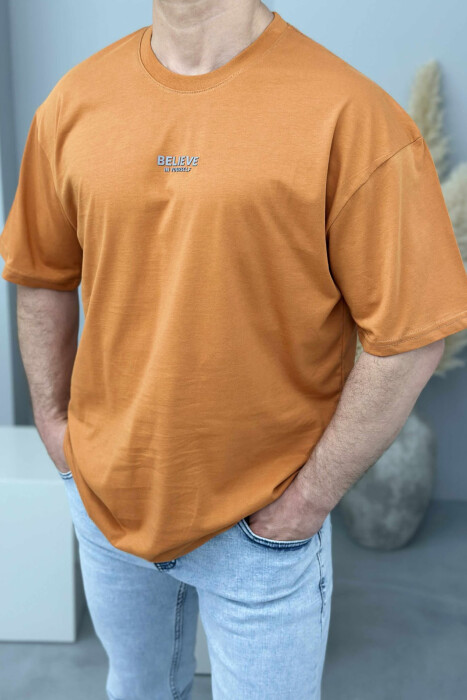 BELIEVE IN YOURSELF WRITTING MEN T-SHIRT BRICK/TULLE - 2