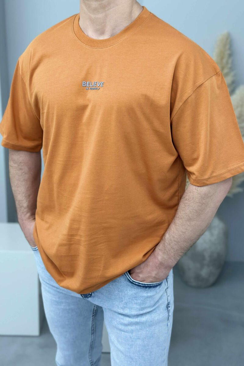 BELIEVE IN YOURSELF WRITTING MEN T-SHIRT BRICK/TULLE - 2