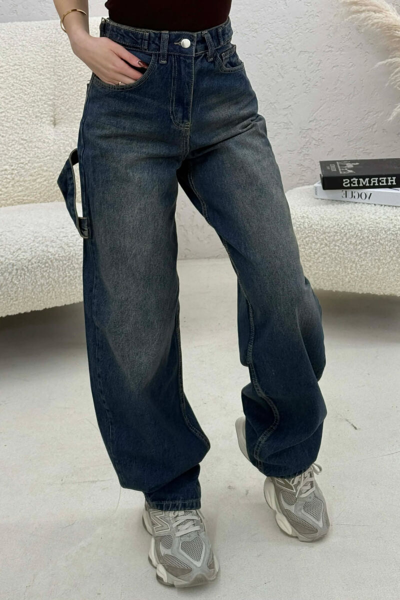 BELTS DETAIL WOMEN JEANS BLUE/BLU - 2