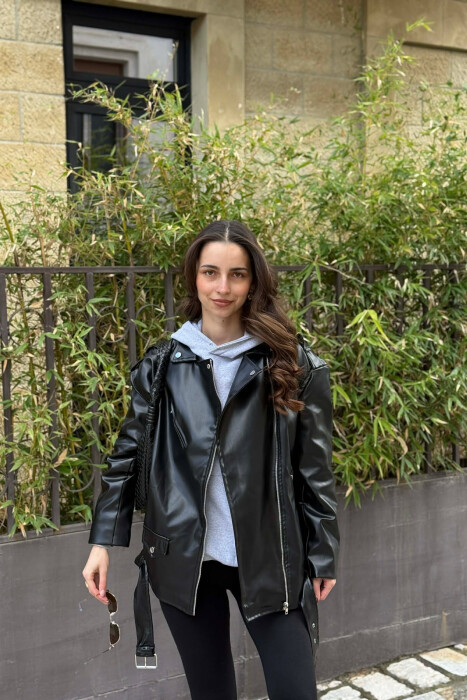 XHAKETE LEKURE ME DETAJIN E RRIPIT PER FEMRA NE NGJYRE TE ZEZE - KLAUDIO FASHION