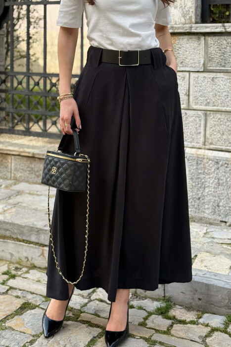 BELT DETAIL WOMAN SKIRT BLACK/ E ZEZE - 4
