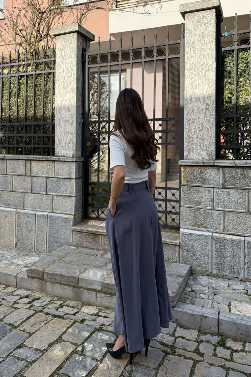 BELT DETAIL WOMAN SKIRT GREY/GRI - 4