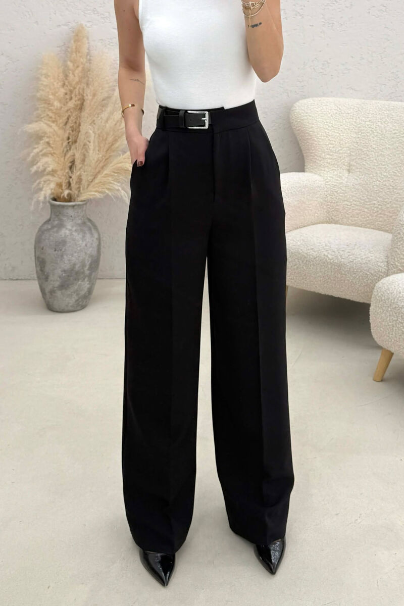 BELT DETAIL WOMAN TROUSERS BLACK/ E ZEZE - 3