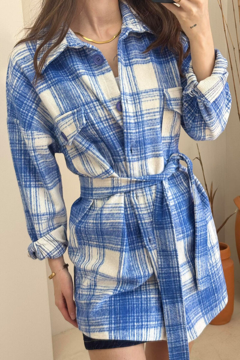 BELT DETAIL WOMEN SHIRT LIGHTBLUE/BZ - 4