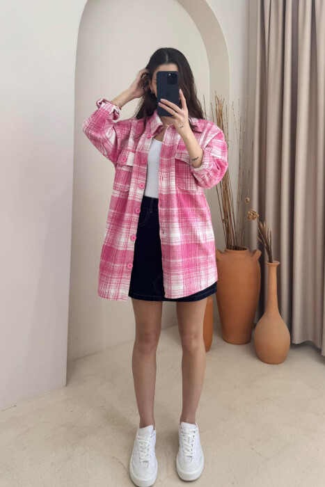 BELT DETAIL WOMEN SHIRT PINK/ROZE 