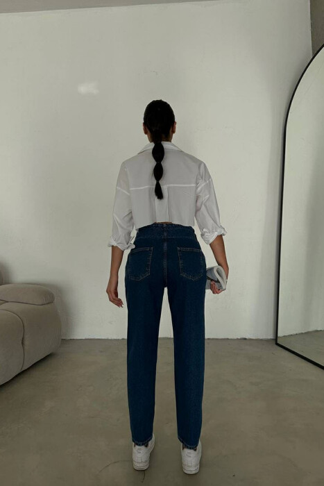 BELT DETAILS ONE COLOR WOMEN JEANS BLUE/BLU - 3