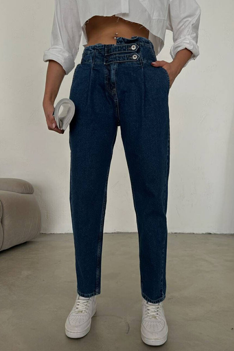 BELT DETAILS ONE COLOR WOMEN JEANS BLUE/BLU - 5