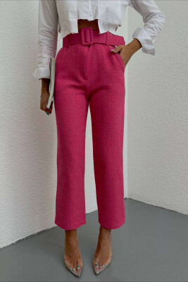 BELT ONE COLOR WOMAN TROUSERS PINK/ROZE 