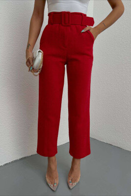 BELT ONE COLOR WOMAN TROUSERS RED/E KUQE 