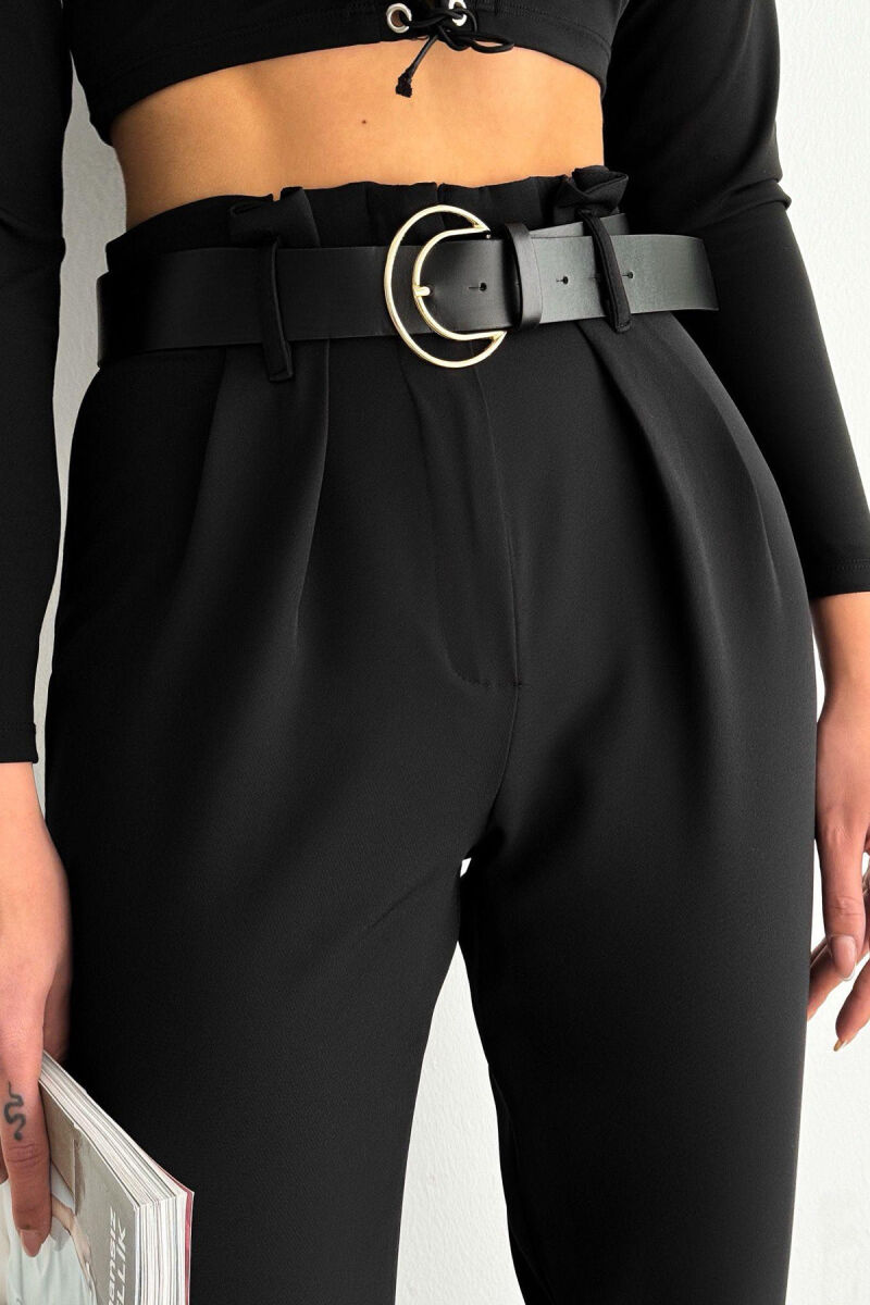 BELT SIMPLE WOMAN TROUSERS BLACK/ E ZEZE - 2