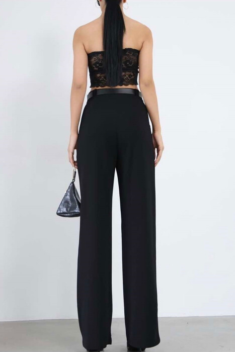  BELT WOMEN TROUSERS IN BLACK COLOR - 8