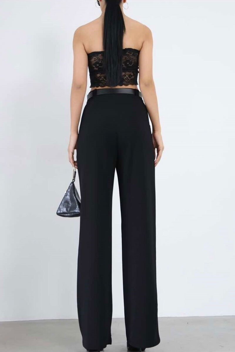  BELT WOMEN TROUSERS IN BLACK COLOR - 8