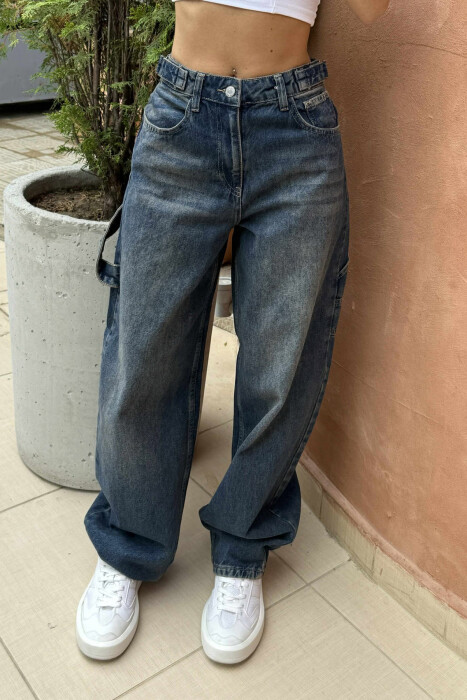 BELTS DETAIL WOMEN JEANS STEELBLUE/BLU CELIKU - 3