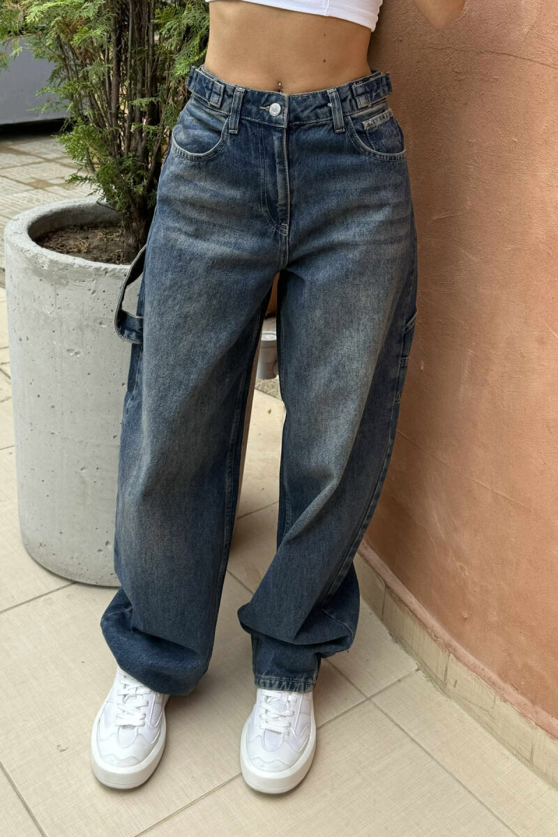 BELTS DETAIL WOMEN JEANS STEELBLUE/BLU CELIKU - 3