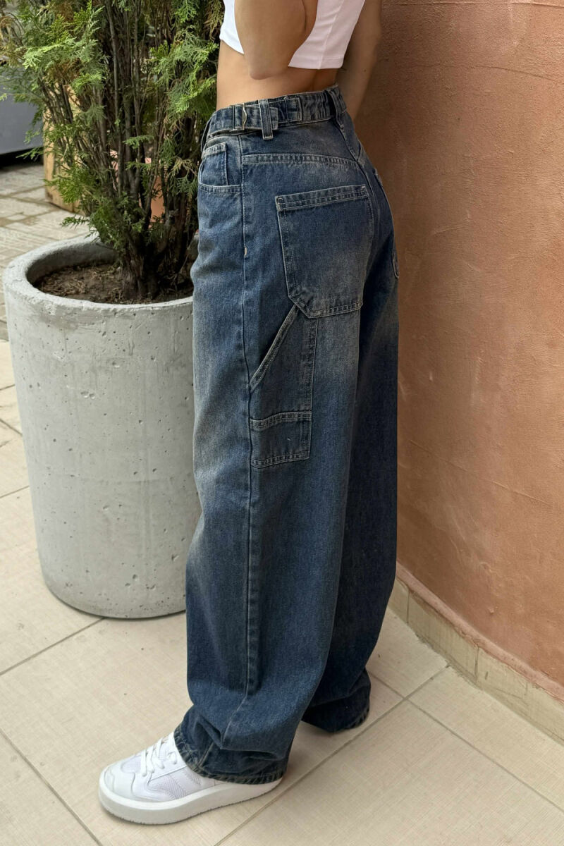 BELTS DETAIL WOMEN JEANS STEELBLUE/BLU CELIKU - 4