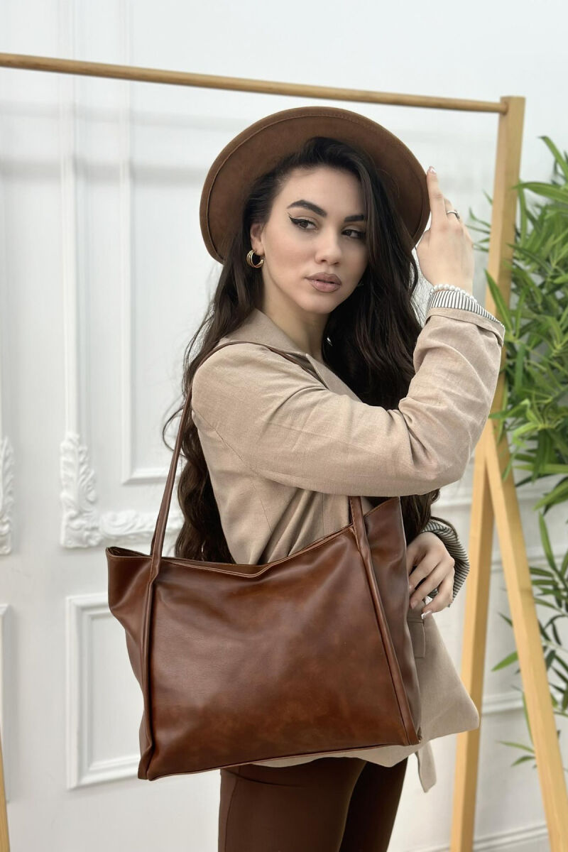 BIG ONE COLOR WOMAN BAG BROWN/KAFE - 2