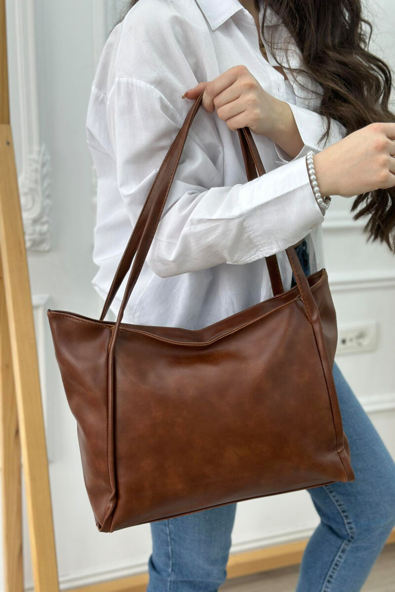 BIG ONE COLOR WOMAN BAG BROWN/KAFE - 3