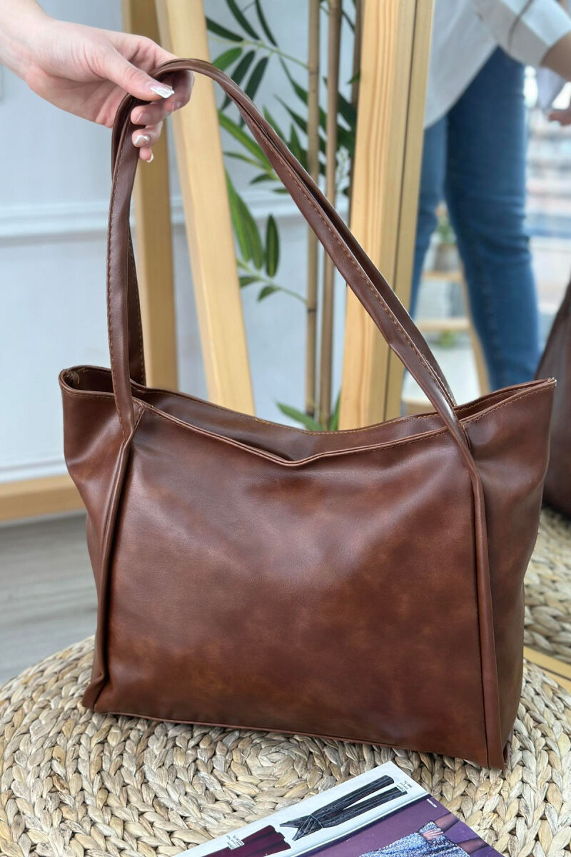 BIG ONE COLOR WOMAN BAG BROWN/KAFE - 4