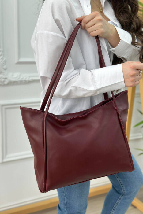 BIG ONE COLOR WOMAN BAG BURGUNDY/VISHNJE - 2