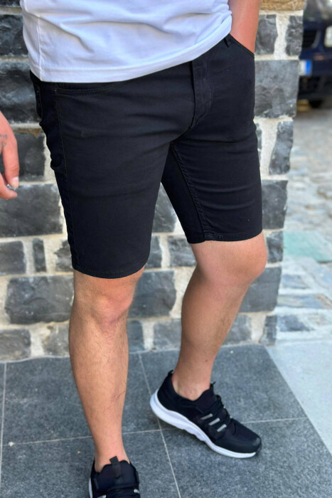 BLACK SIMPLE MAN SHORT JEANS BLACK/ E ZEZE - 3