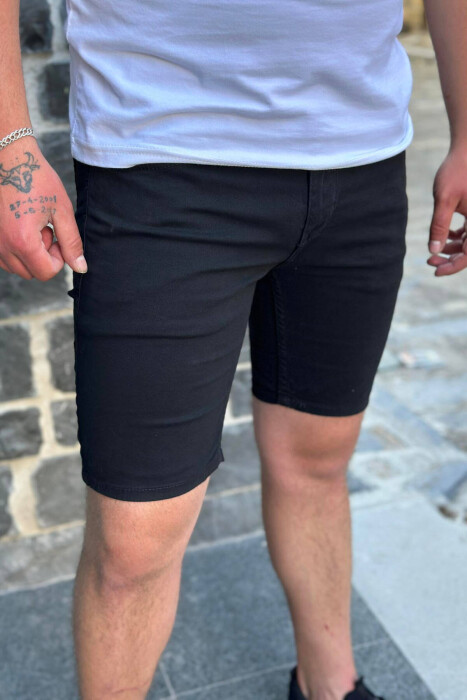 BLACK SIMPLE MAN SHORT JEANS BLACK/ E ZEZE - 2