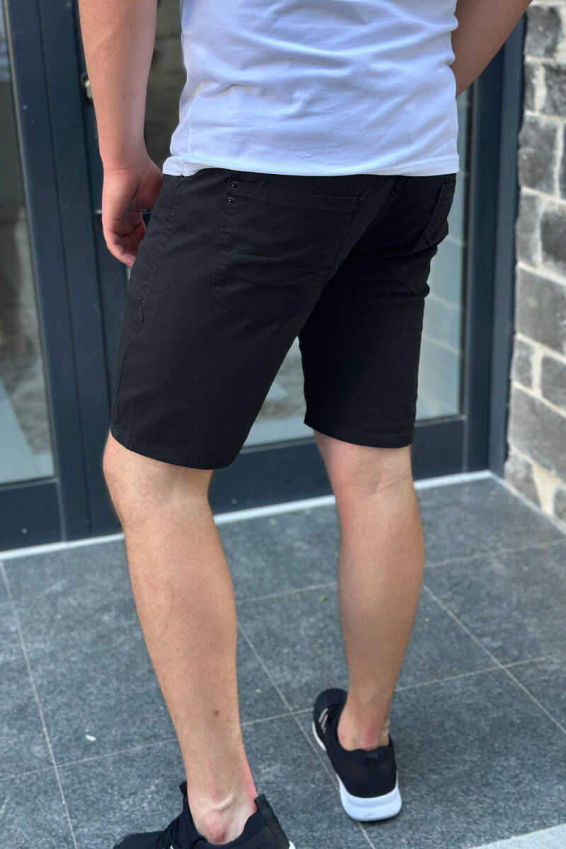 BLACK SIMPLE MAN SHORT JEANS BLACK/ E ZEZE - 3