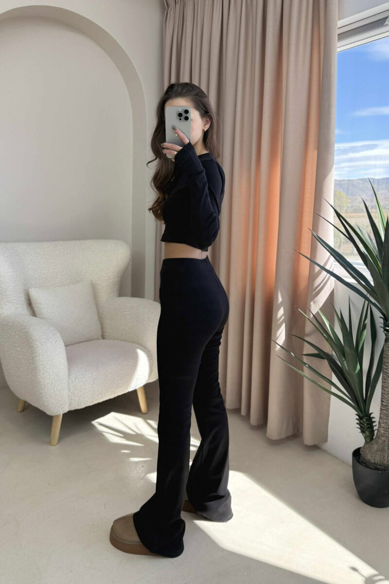 BLOUSE+TROUSERS ONE COLOR WOMEN SET BLACK/ E ZEZE - 3