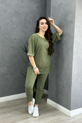 BLOUSE+TROUSERS WOMAN SET OLIVE/ULLI 