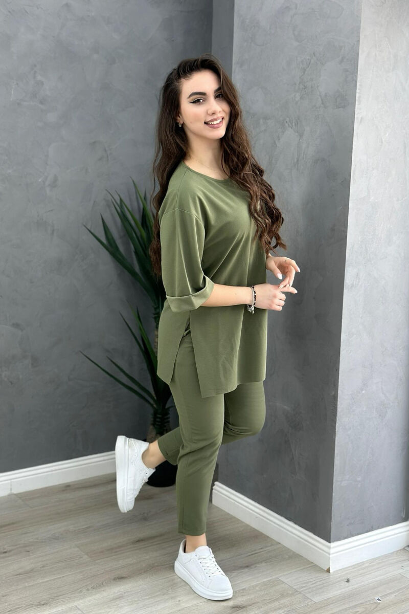 BLOUSE+TROUSERS WOMAN SET OLIVE/ULLI - 2