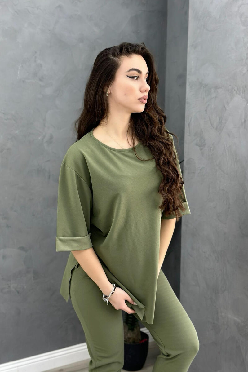 BLOUSE+TROUSERS WOMAN SET OLIVE/ULLI - 3