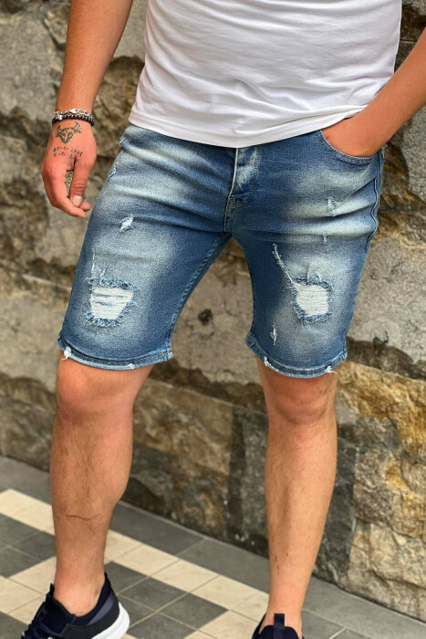 BLUE MAN SHORT JEANS BLUE/BLU - KLAUDIO FASHION