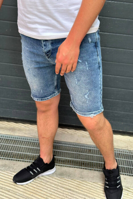 BLUE MAN SHORT JEANS BLUE/BLU - KLAUDIO FASHION