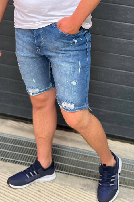 BLUE MAN SHORT JEANS BLUE/BLU - KLAUDIO FASHION